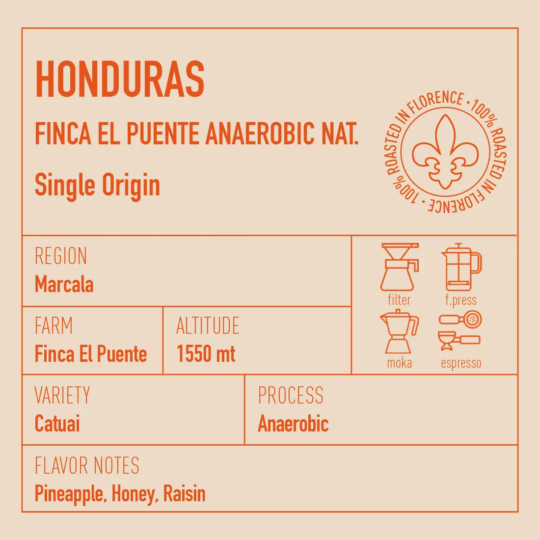 Honduras — Finca El Puente Anaerobic Nat.